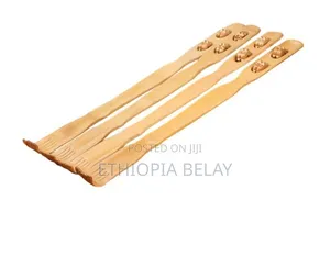 Bamboo Wooden Back Scratcher With Massage Rolls
