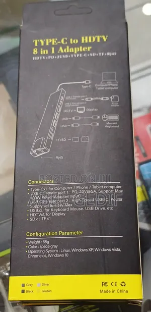 Type C to HDTV and 8 in 1 Multi Converter