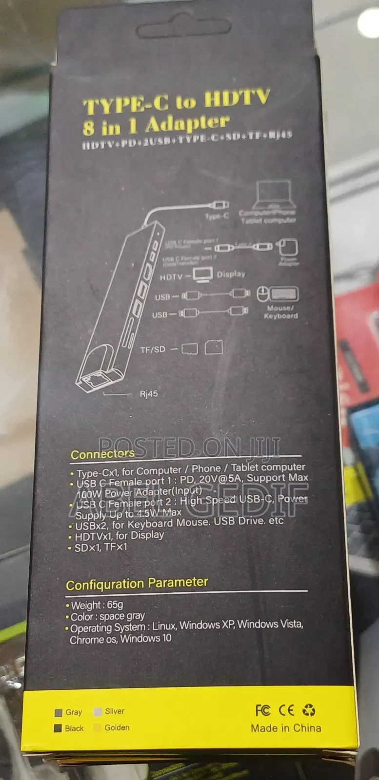 Type C to HDTV and 8 in 1 Multi Converter