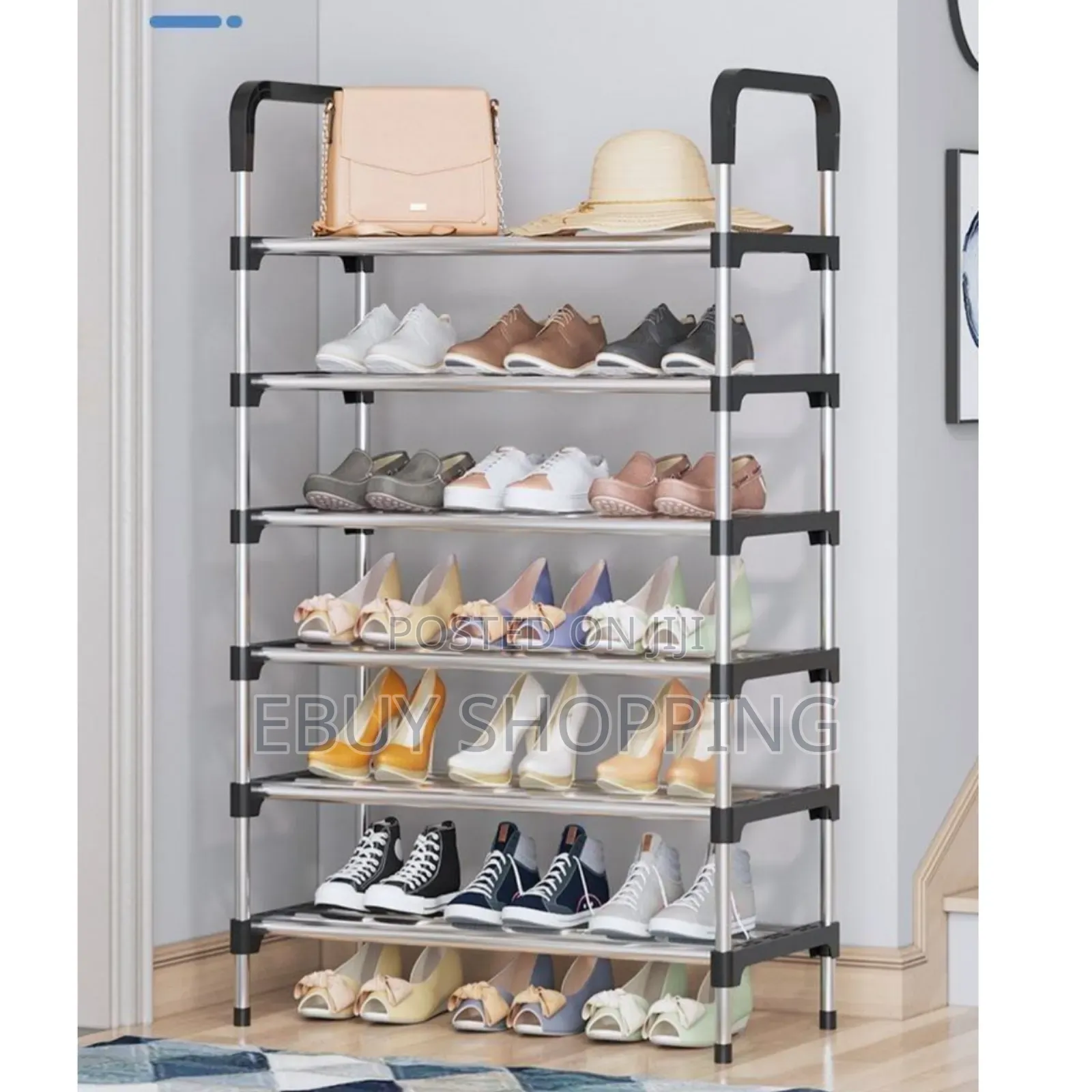 **High-Capacity Shoe Rack – Store 18 Pairs Effortlessly**