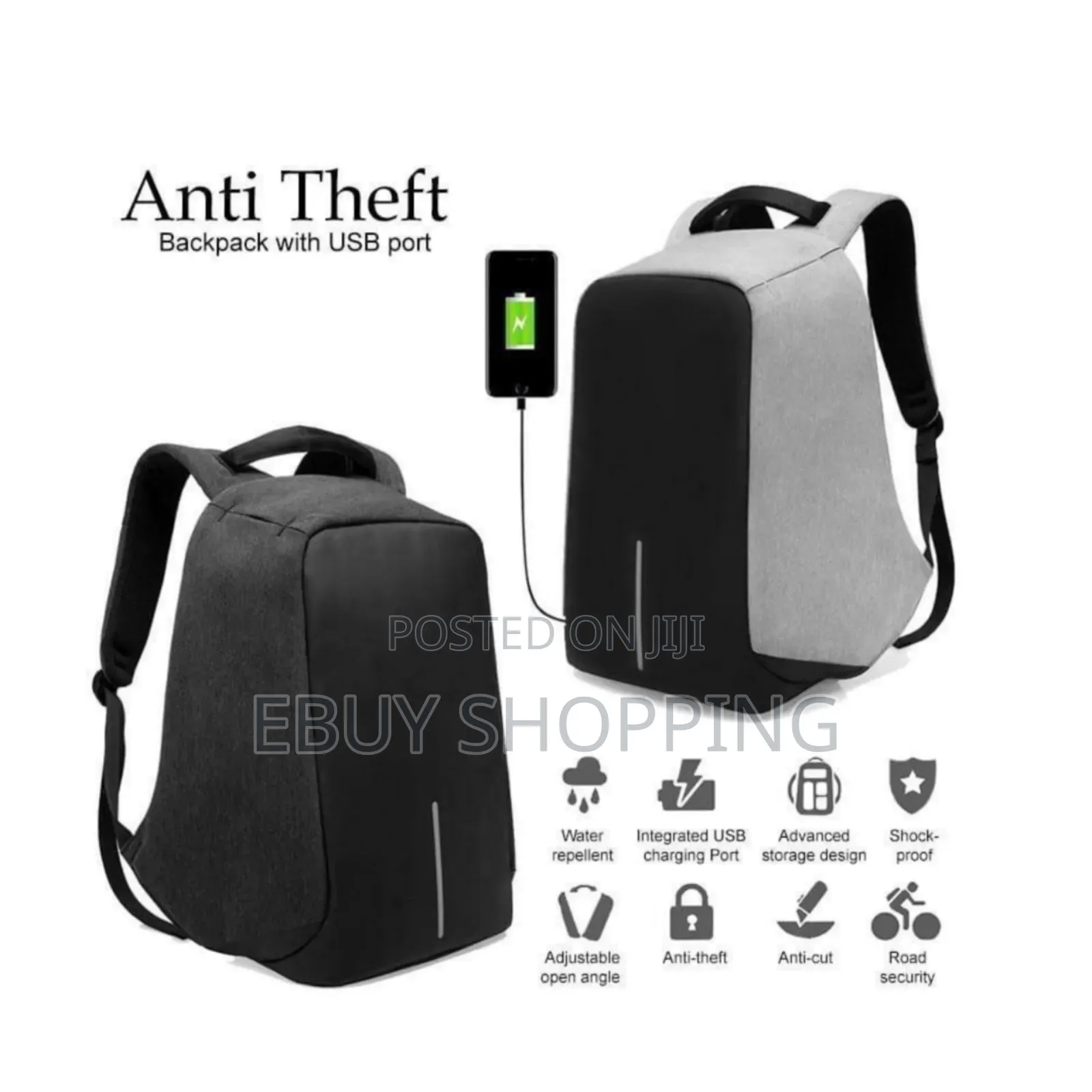 **Anti-Theft Backpack With Usb Port – Secure Stylish**
