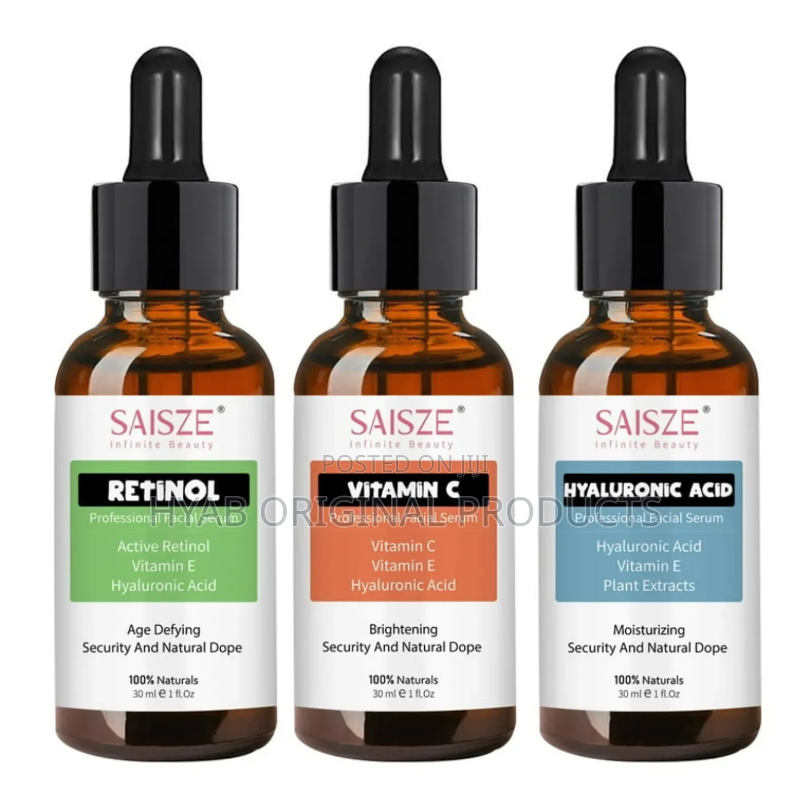 Saisze Retinol, Vitamin C,Hyaluronic Acid Serum Set