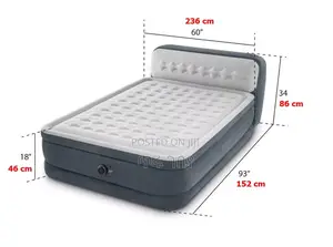 Photo - Deluxe Ultra Plush Headboard Air Mattress 18" Queen
