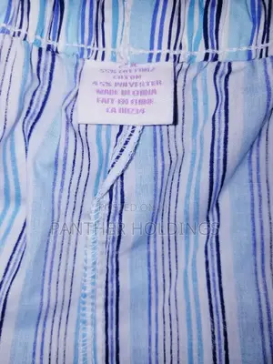 Hanes Men's Broadcloth Pajama , Blue Stripe, Xl