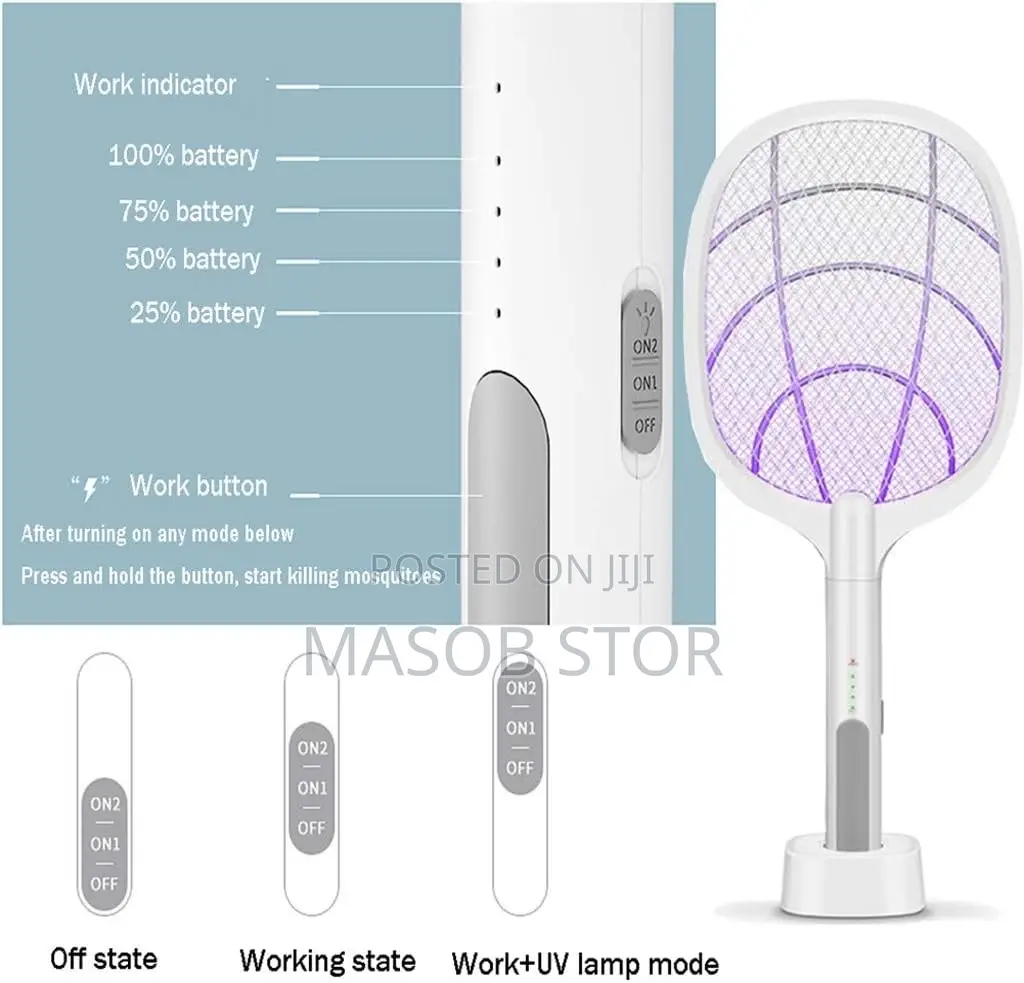 2in1 Electric Mosquito Killer Swatterበኤሌክትሪክ የቢንቢ፣የትንኞች መግደያ