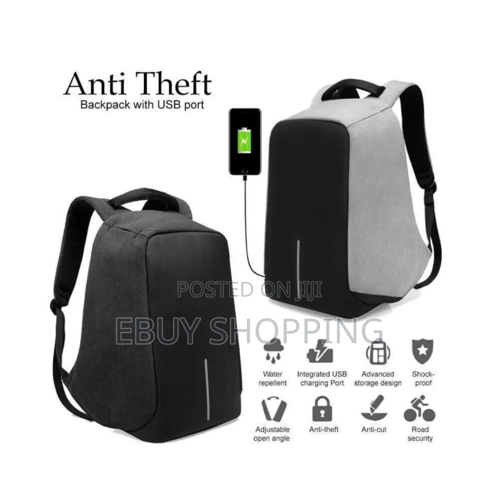 15.6" Anti-Theft Laptop Backpack – Usb Charging Waterproof