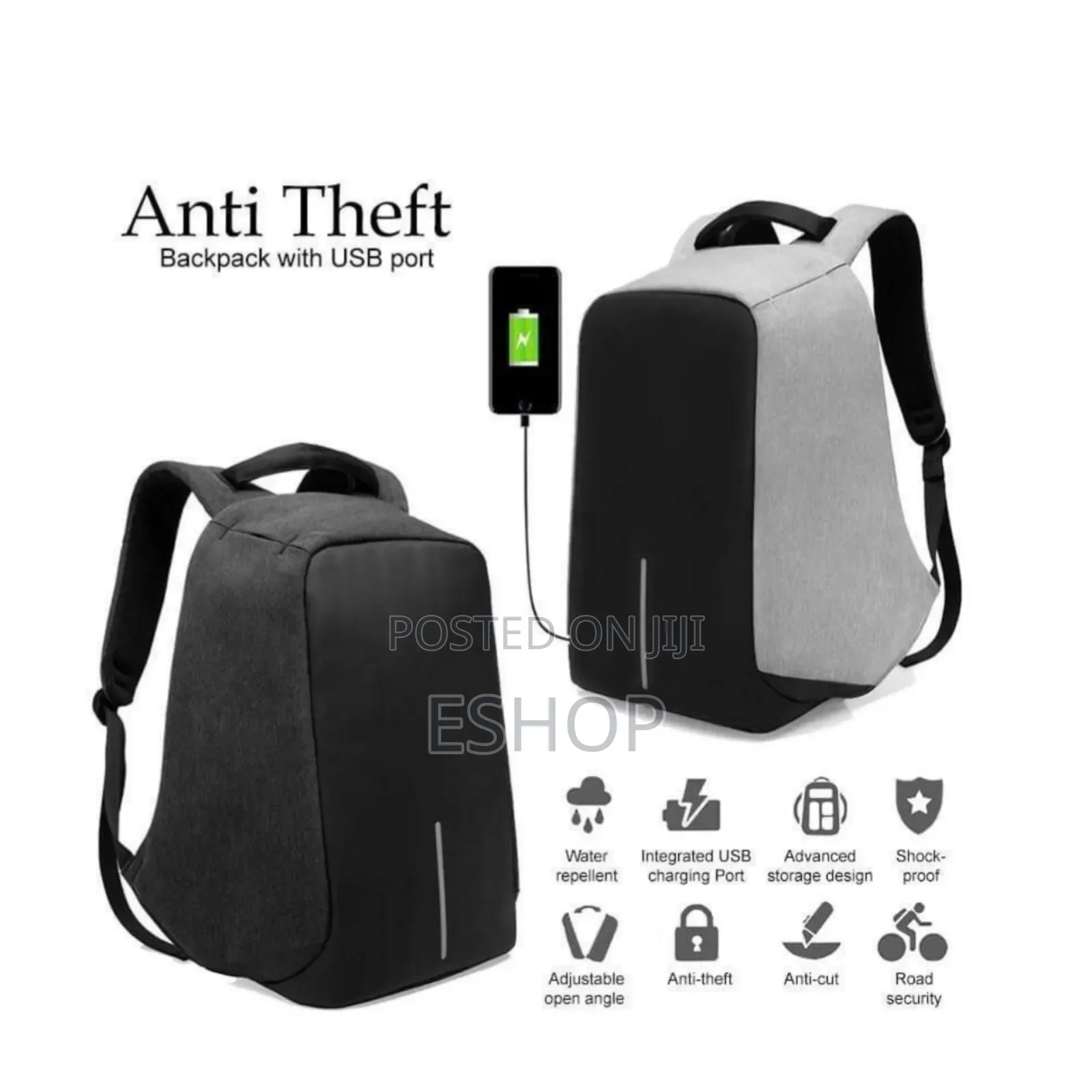 **15.6" Usb Charging Backpack – Secure Travel-Friendly**