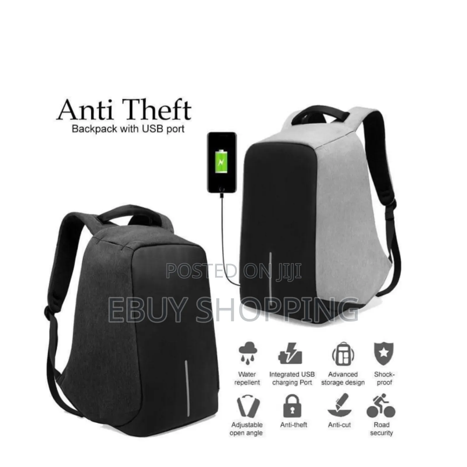 **Smart Anti-Theft Backpack for Men Women – Usb Charging**