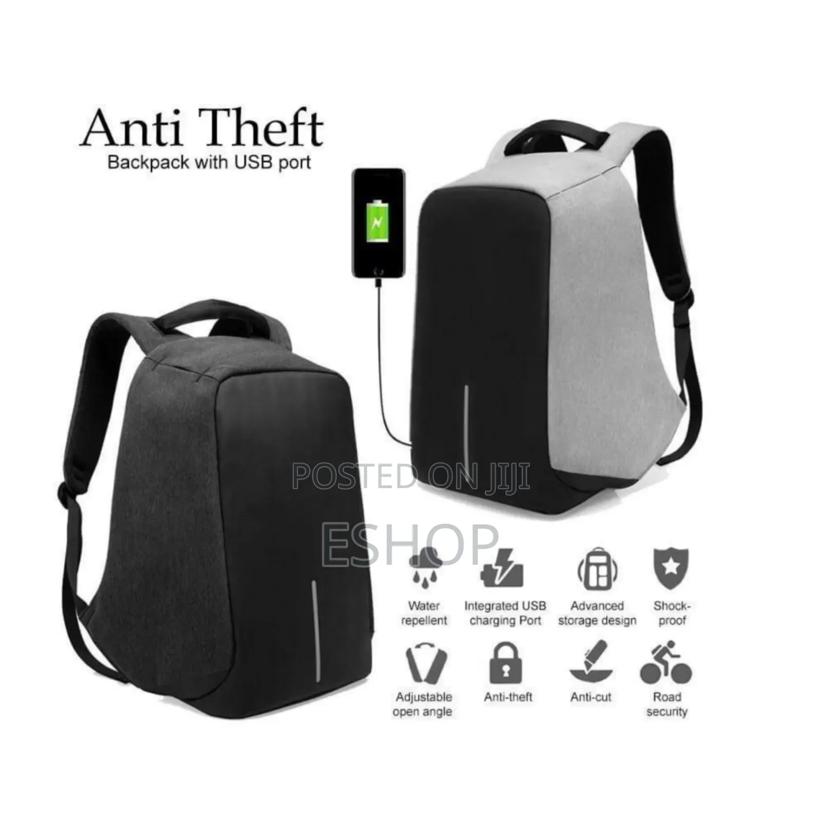 Anti-Theft Backpack Great for Travel Work School