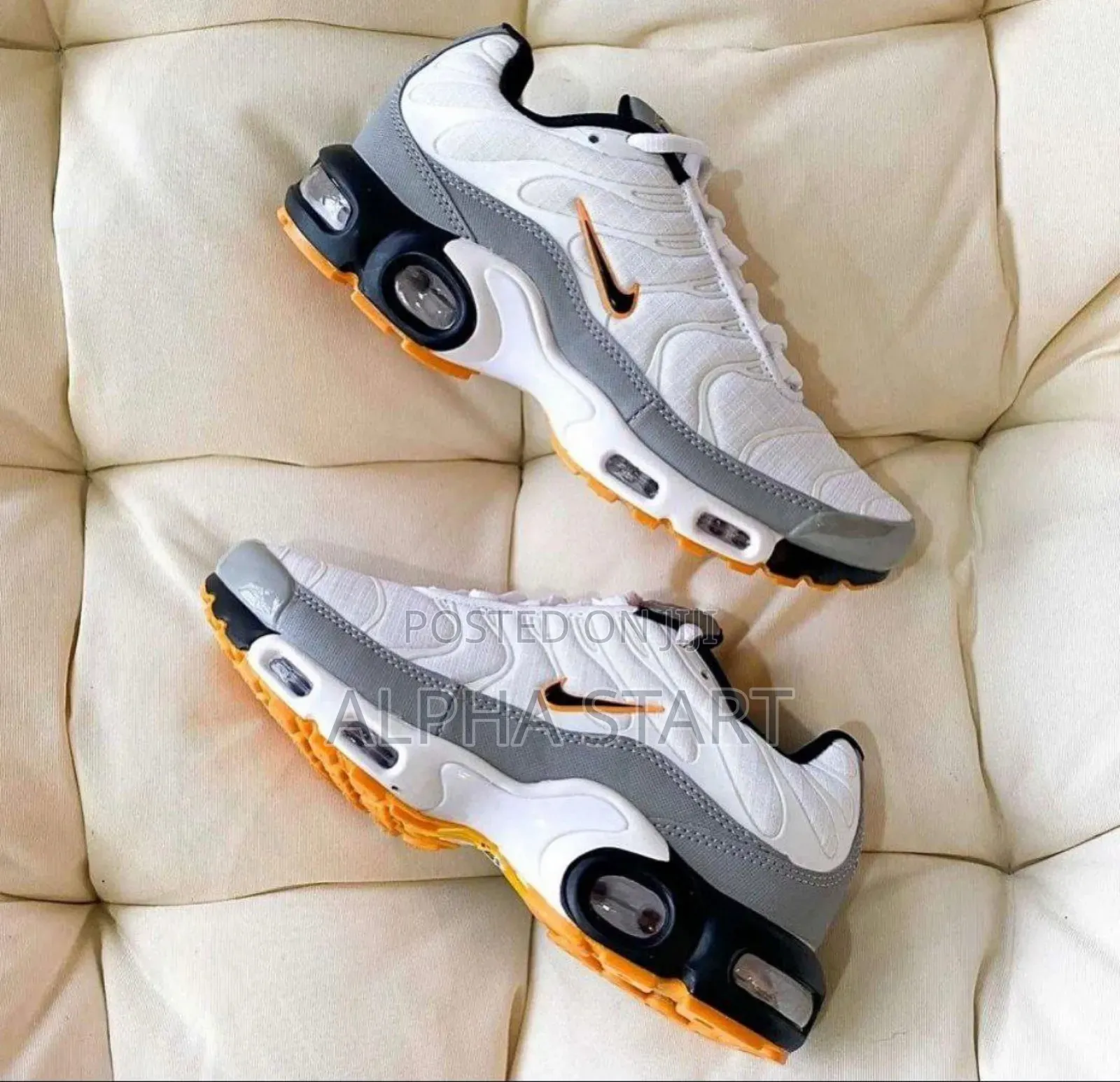 Nike Air Max Tn Plus Orange White Sneaker Shoes for Men's