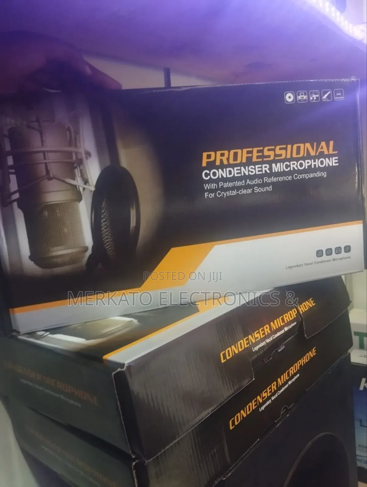 Professional Condenser Microphone | Podcast V8 Sound Card
