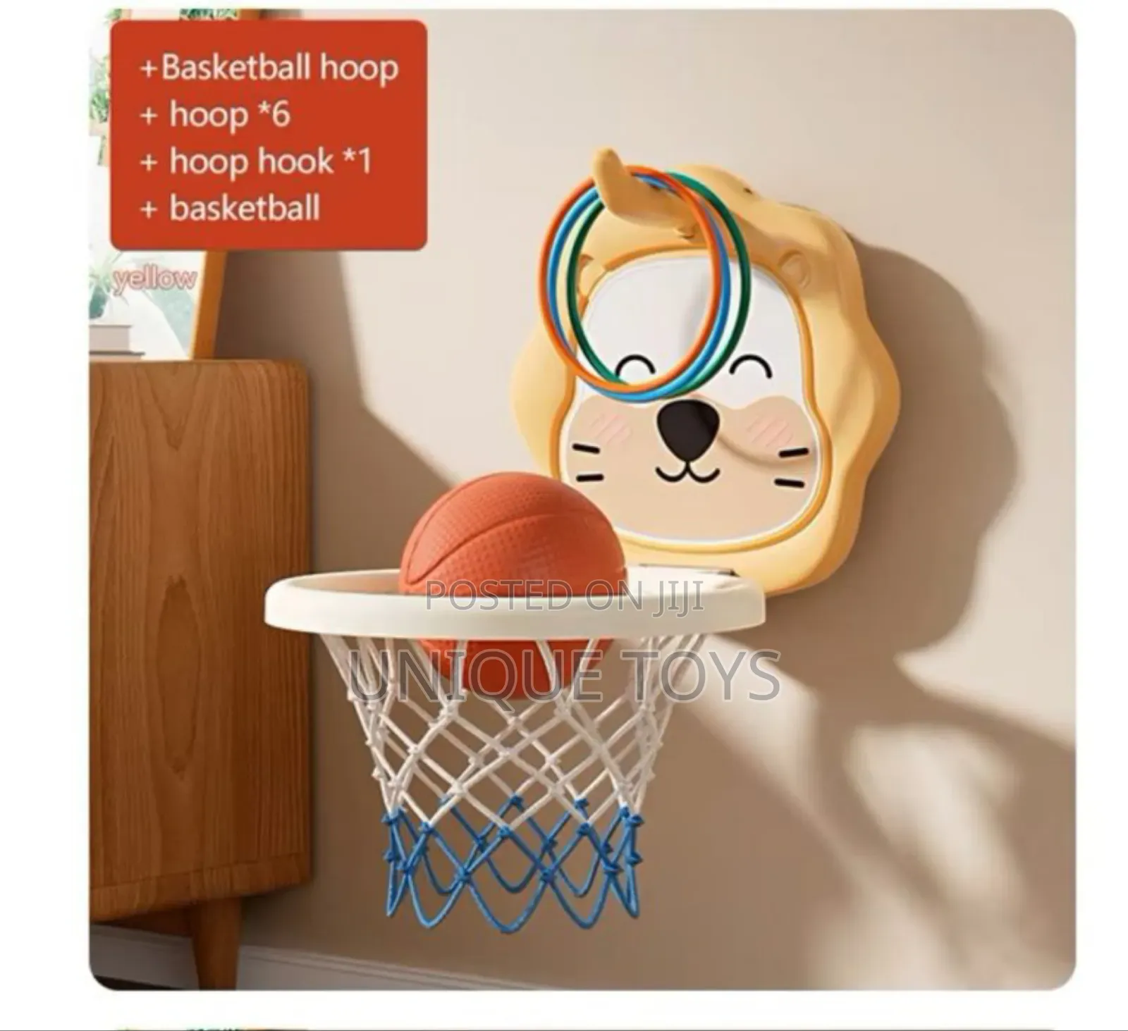 Basketball Hoop With Ring Toss Game