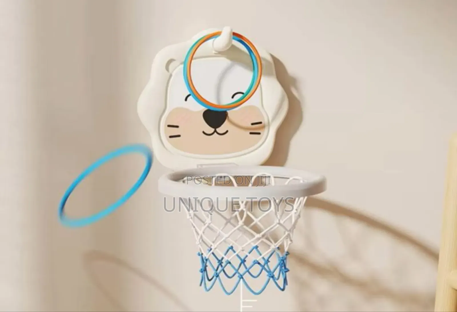 Basketball Hoop With Ring Toss Game