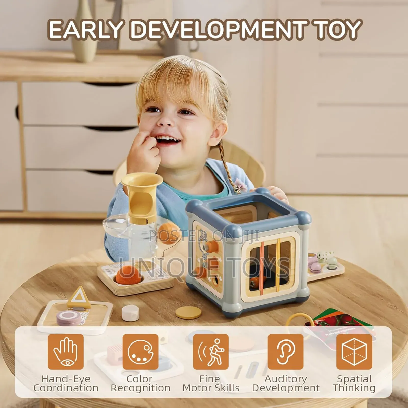 10-in-1 Montessori Wooden Activity Cube