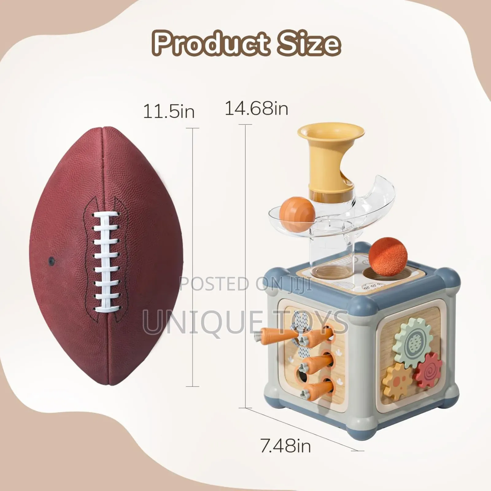 10-in-1 Montessori Wooden Activity Cube