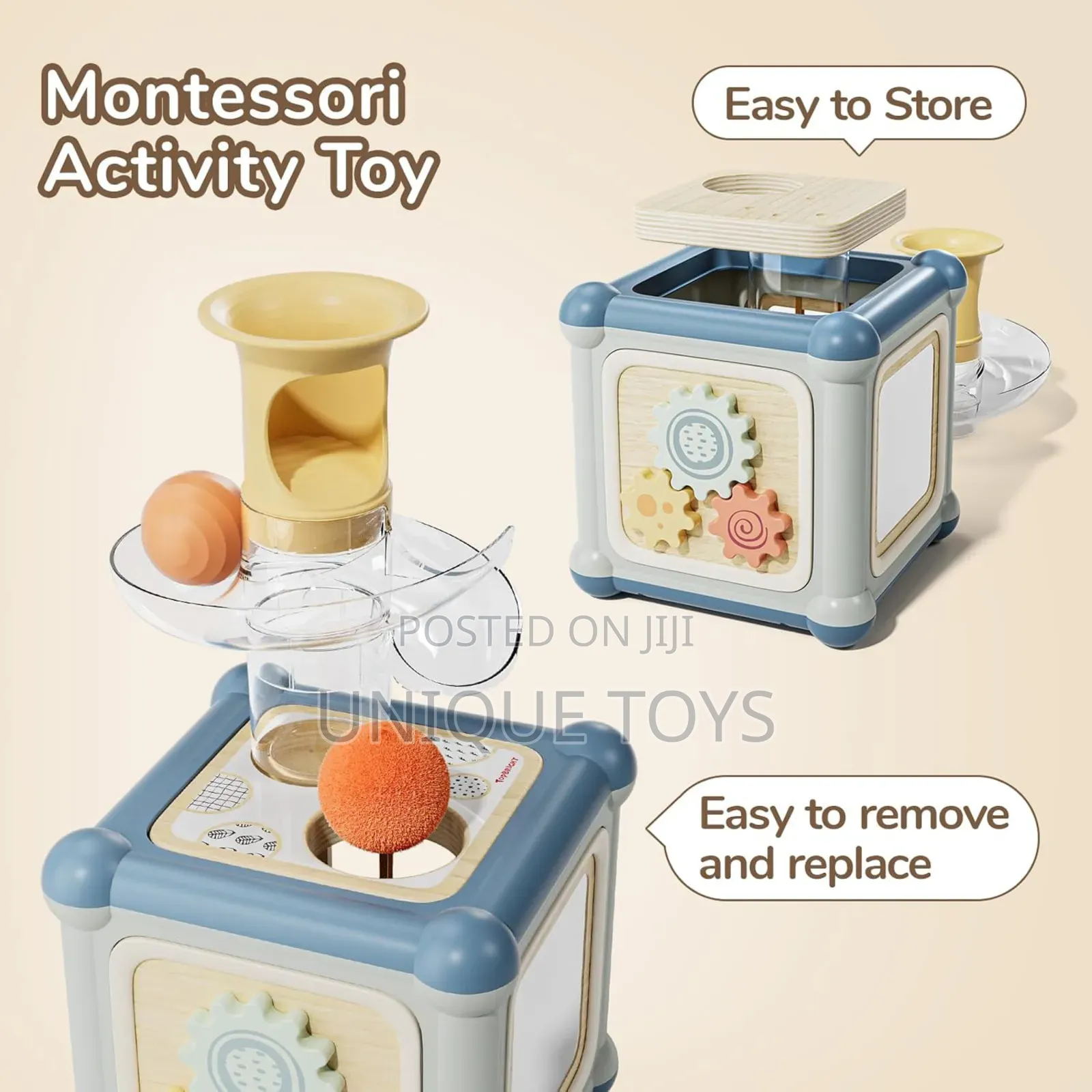 10-in-1 Montessori Wooden Activity Cube