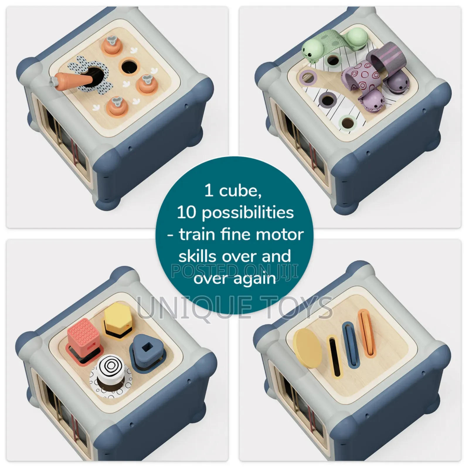 10-in-1 Montessori Wooden Activity Cube