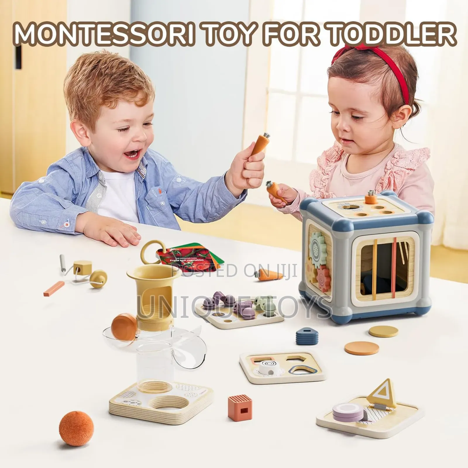 10-in-1 Montessori Wooden Activity Cube