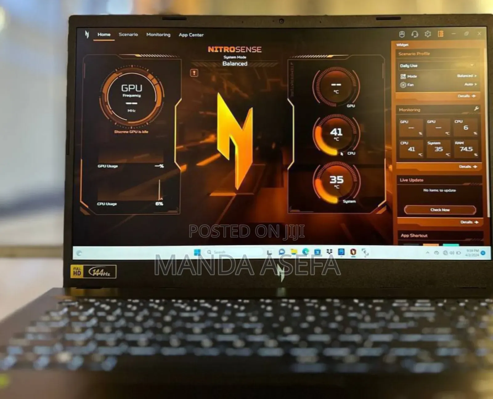 New Laptop Acer Aspire v Nitro 16GB AMD Ryzen 7 SSD 1T