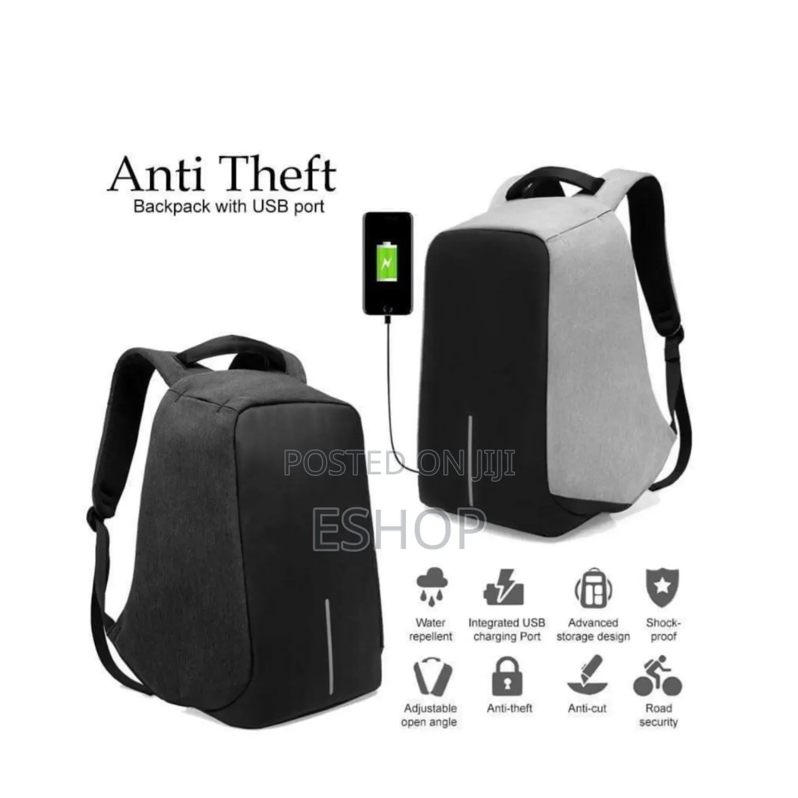 **Smart Anti-Theft Backpack – Usb Port Comfortable Straps