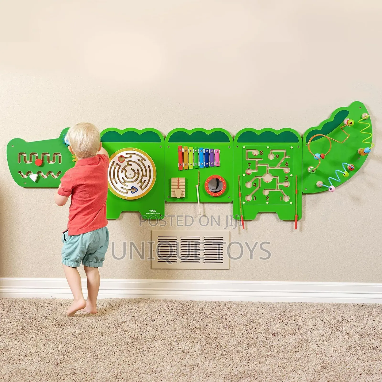 18-in-1 Crocodile Activity Wall Panels Game Puzzle Boards