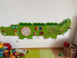 18-in-1 Crocodile Activity Wall Panels Game Puzzle Boards