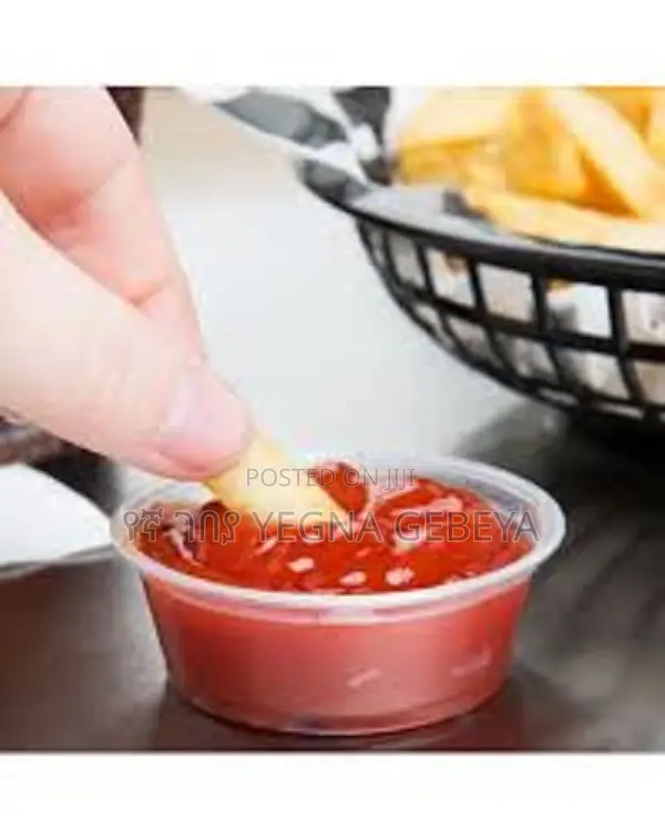 Ketchup and Mayonnaise Plastic Cups