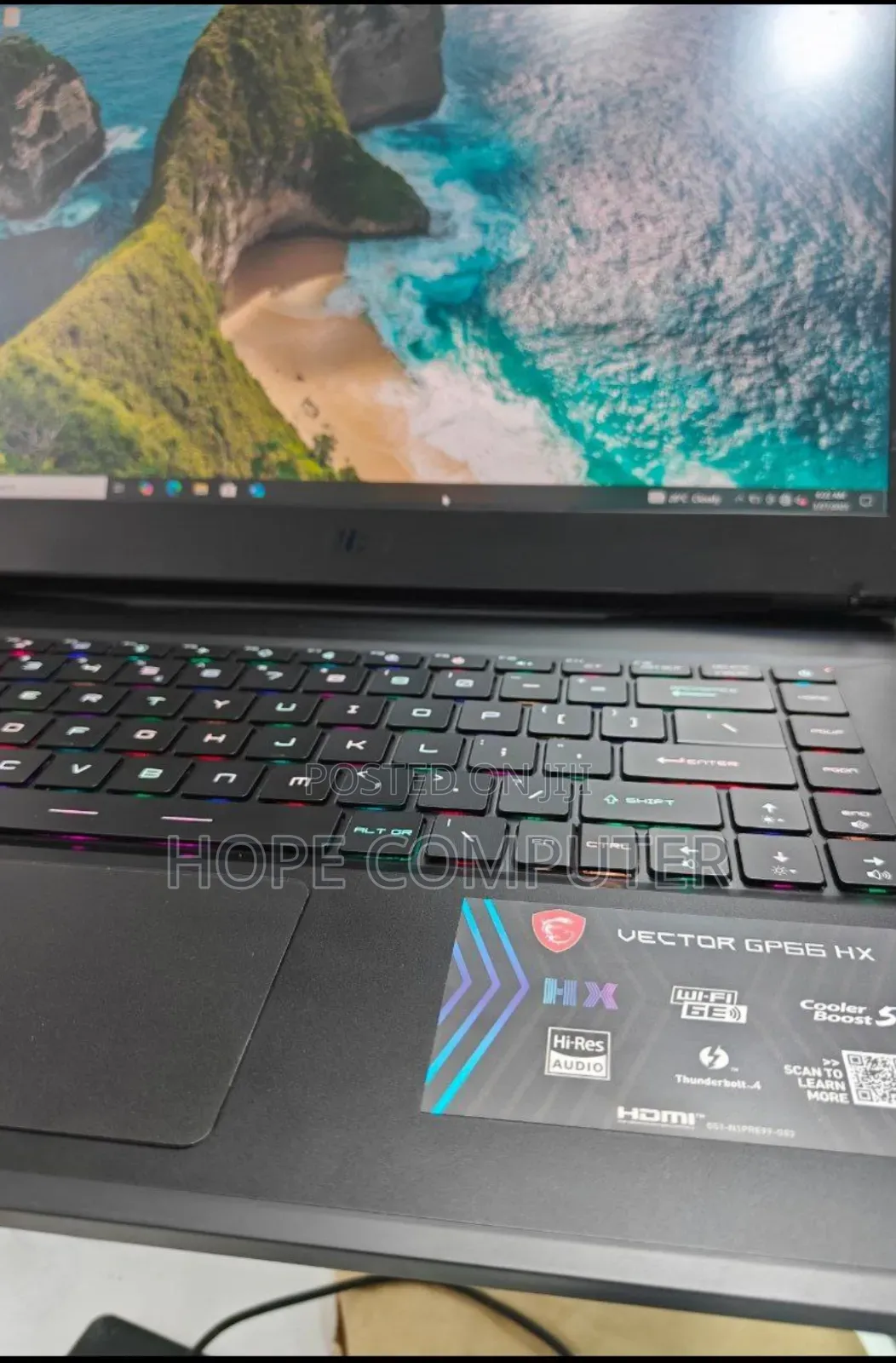 New Laptop MSI Vector GP66HX 12UGS 32GB Intel Core I7 SSD 1T