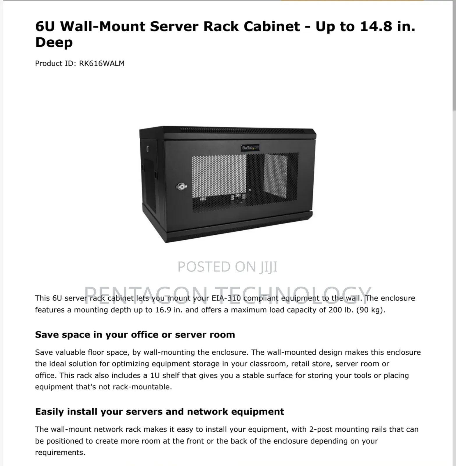 6u Well Mount Server Rack