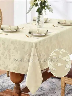 Luxury Fabric Table Cloths With Strong Vinyl Pad Underneath