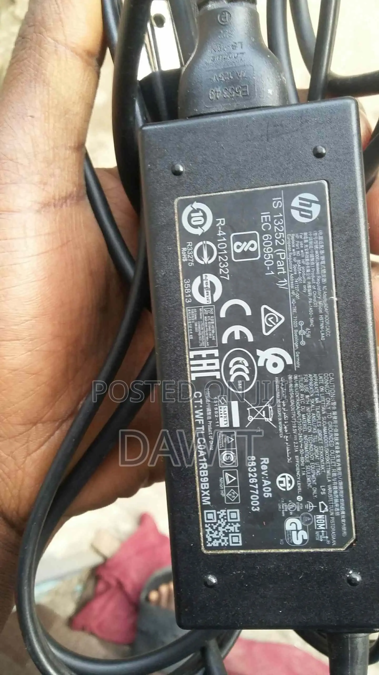 45w Original Hp Blue Pin Charger