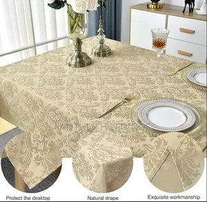 Luxury Fabric Table Cloths With Strong Vinyl Pad Underneath
