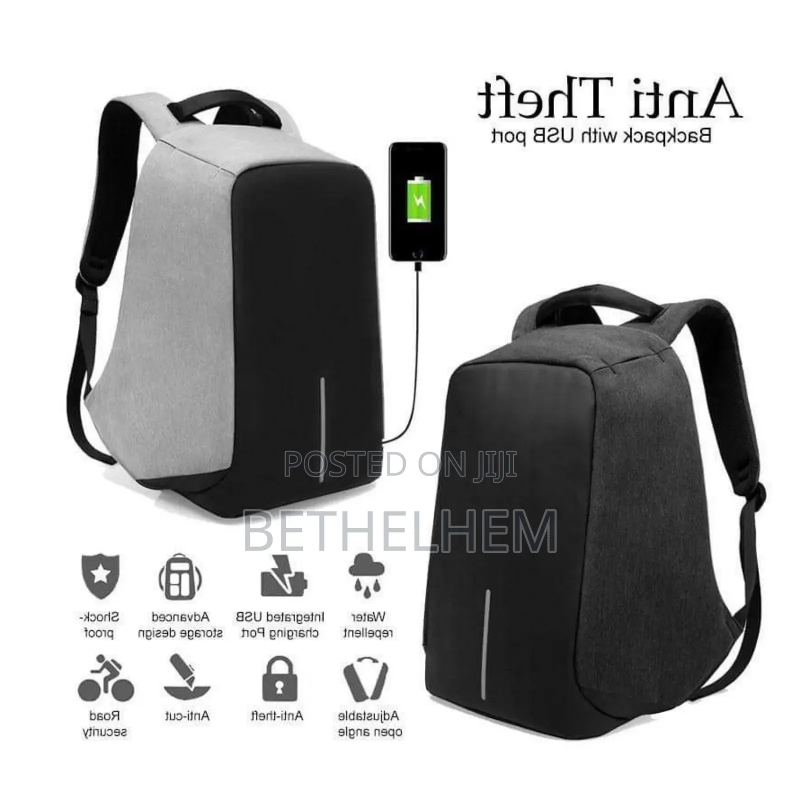 Anti-Theft Backpack Witg Usb Charging Port