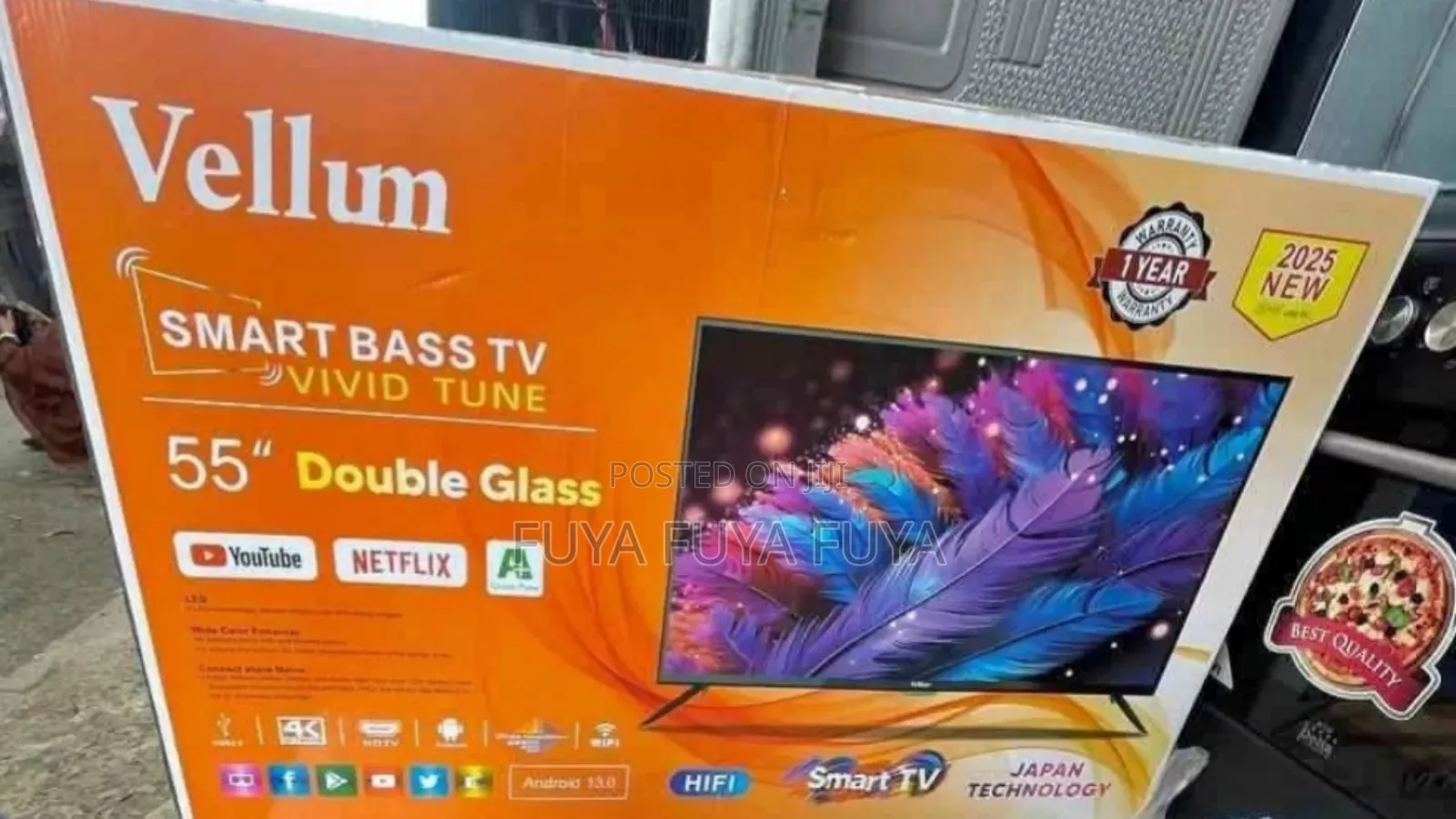 Vellum 55 Inchi Double Glass Smart 2025 Tv