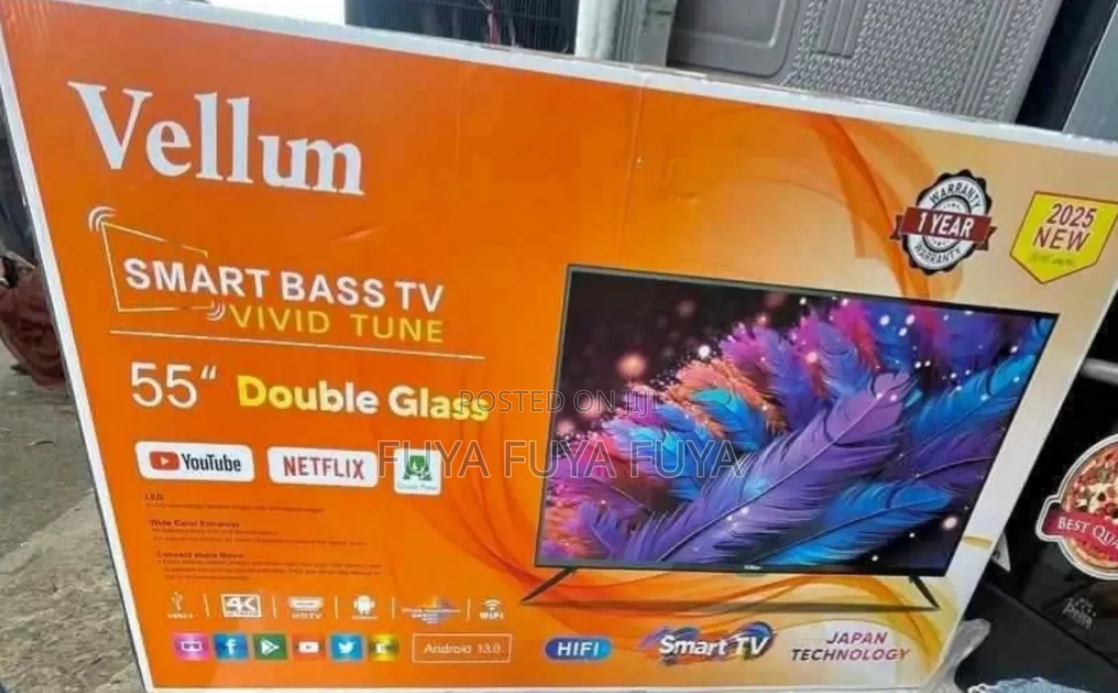 Vellum 55 Inchi Double Glass Smart 2025 Tv