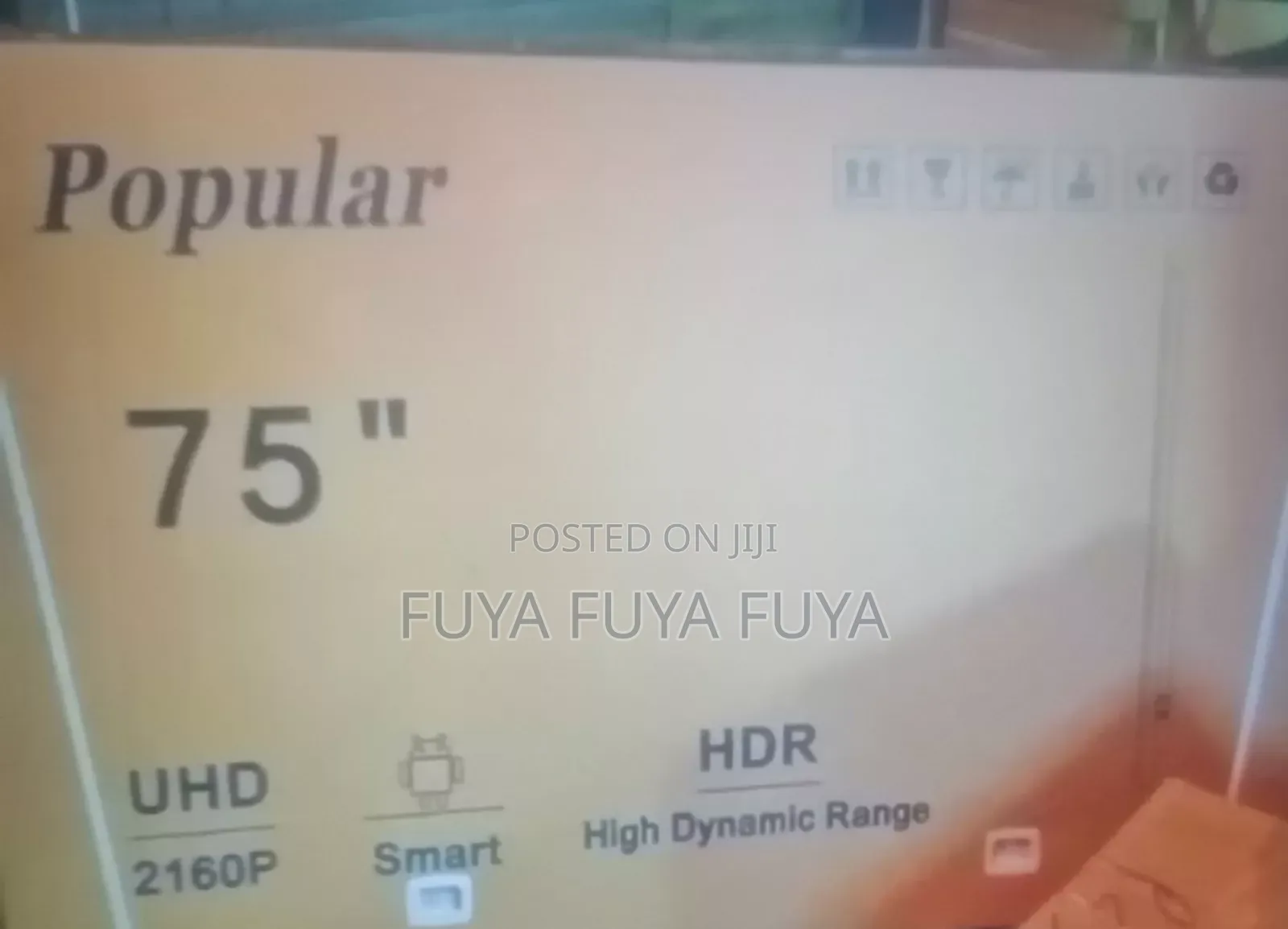 Popular 75 Inchi Double Glass Smart 2025 Tv