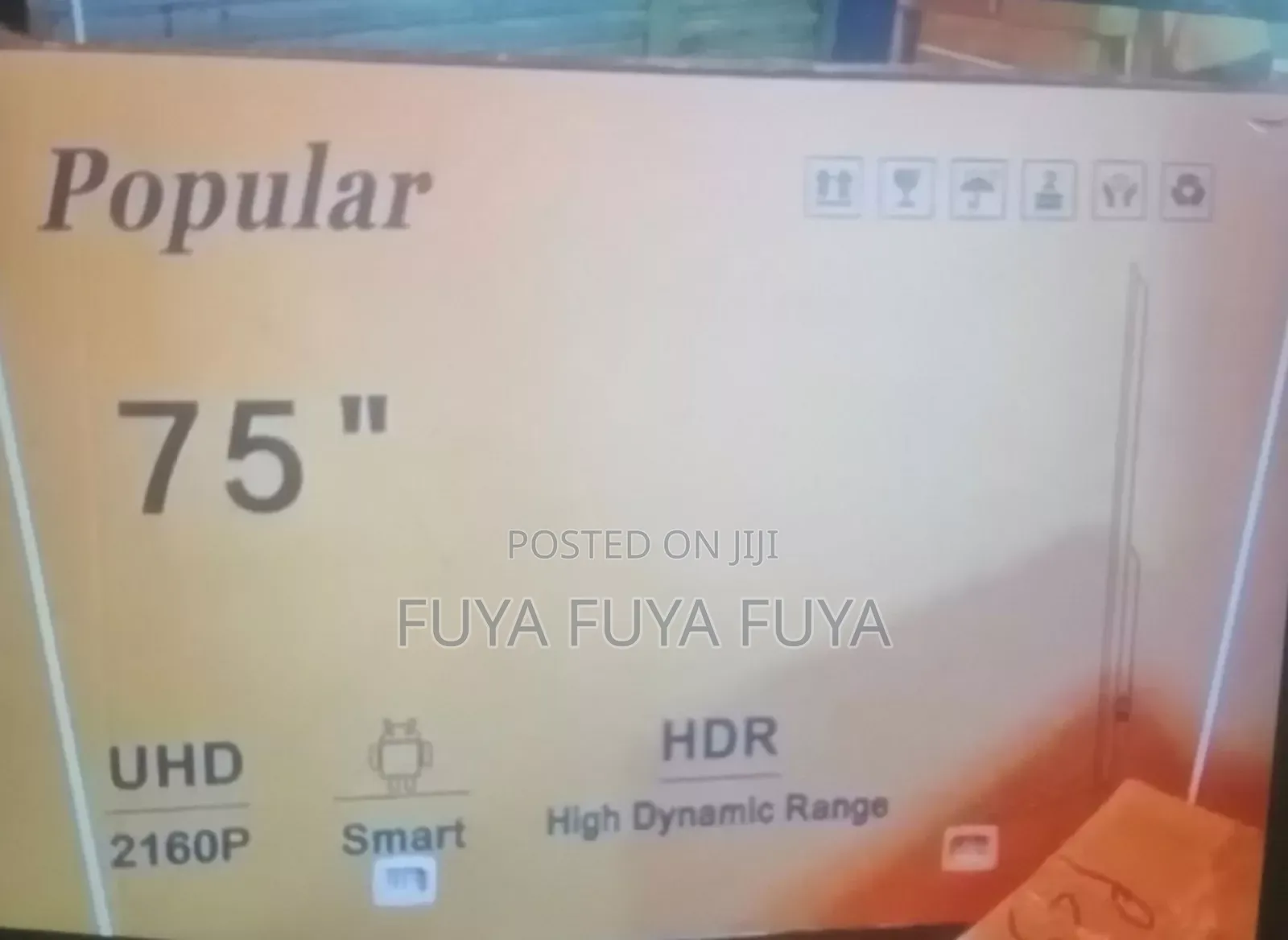 Popular 75 Inchi Double Glass Smart 2025 Tv