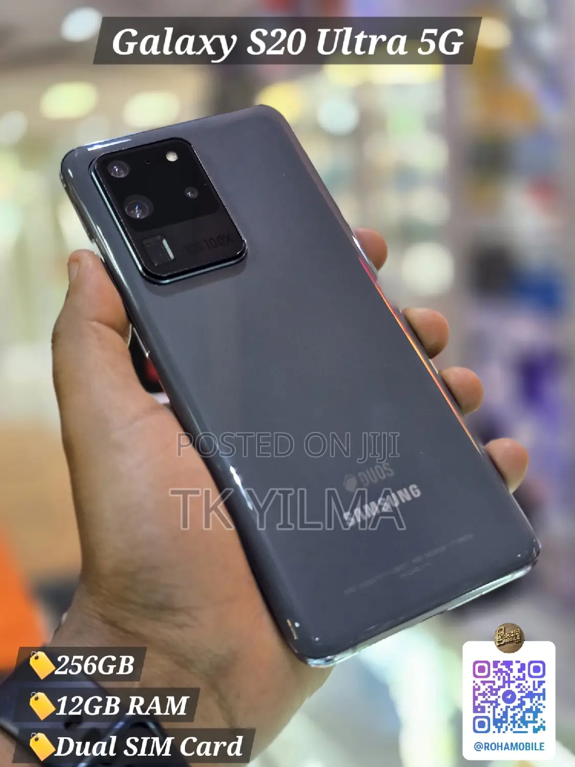 New Samsung Galaxy S20 Ultra 5G 256 GB Black