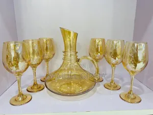  ለወይን እና ለተለያዩ የመጠጥ ማቅረቢያ እና መጠጫ ብርጭቆዎች (7 Set Glass)