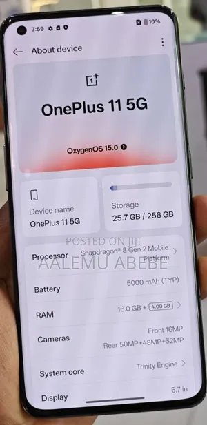 New OnePlus 12R 256 GB Black