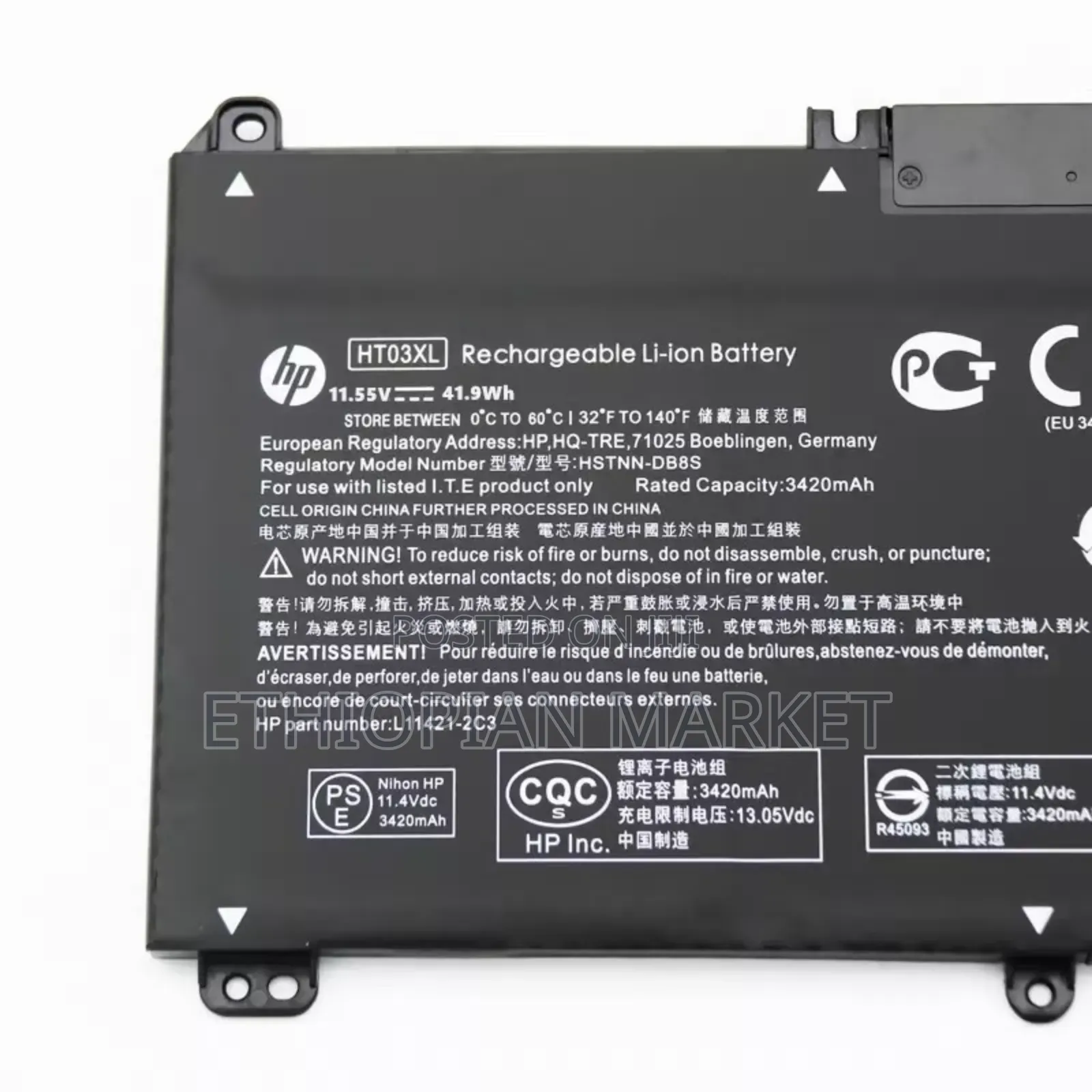 Hp Ht03xl Black Laptop Battery for Hp Pavilion - L11119-855
