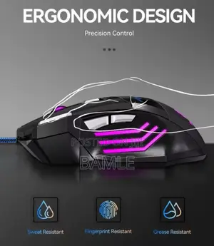 Gaming Mouse RGB Backlit Ergonomic
 7d Esports Wired Mouse