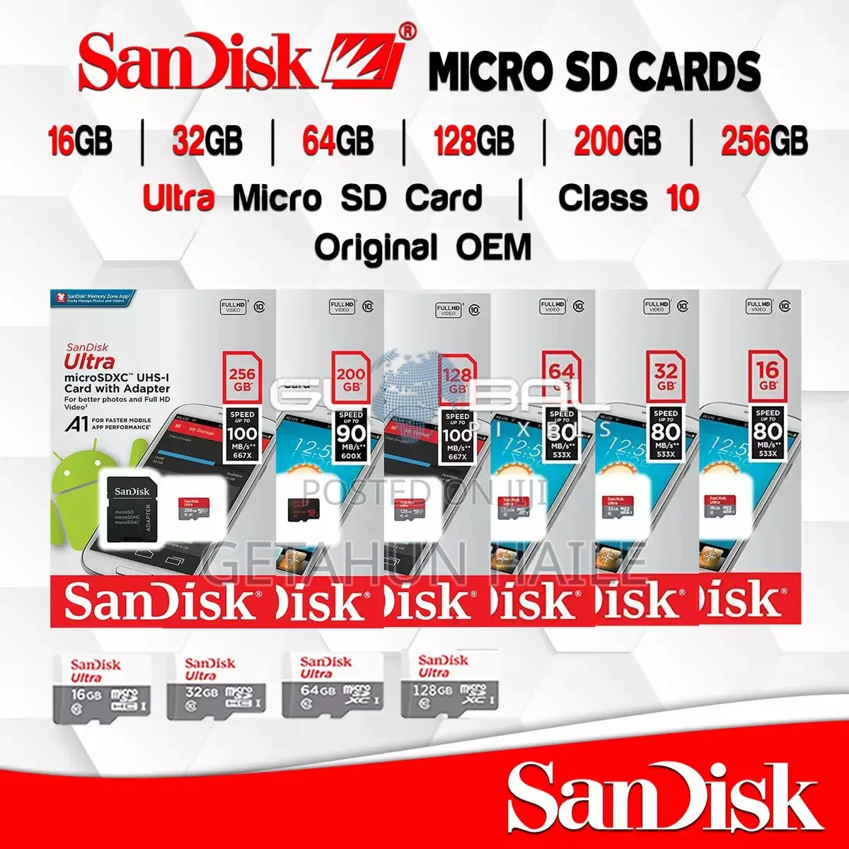 Sandisk Ultra Micro Sd Card 32gb 64gb 128gb 256gb