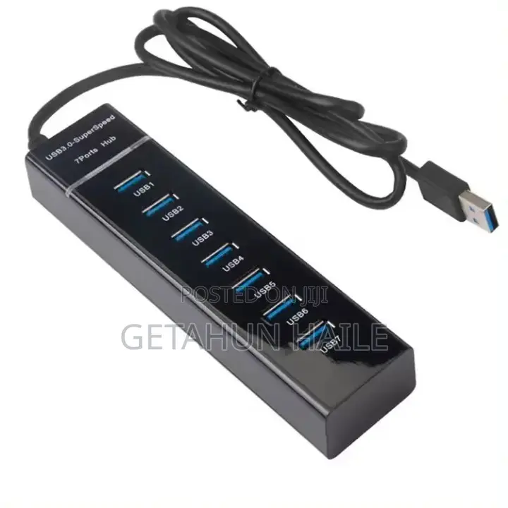 7 Port Usb 3.0 Hub for Laptop,Desktop,Camera,Pse