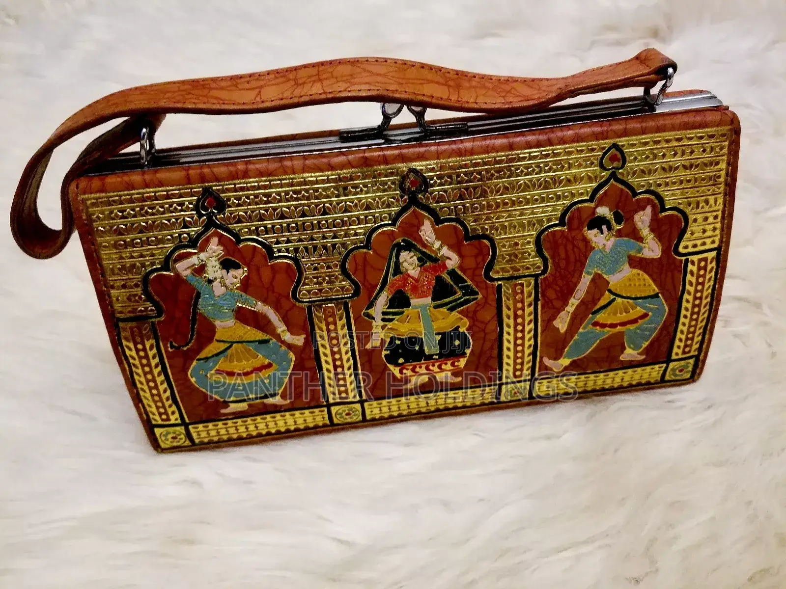 Washi Paper Leather Shoulder Bag Japanese Paper Bag Omikuji