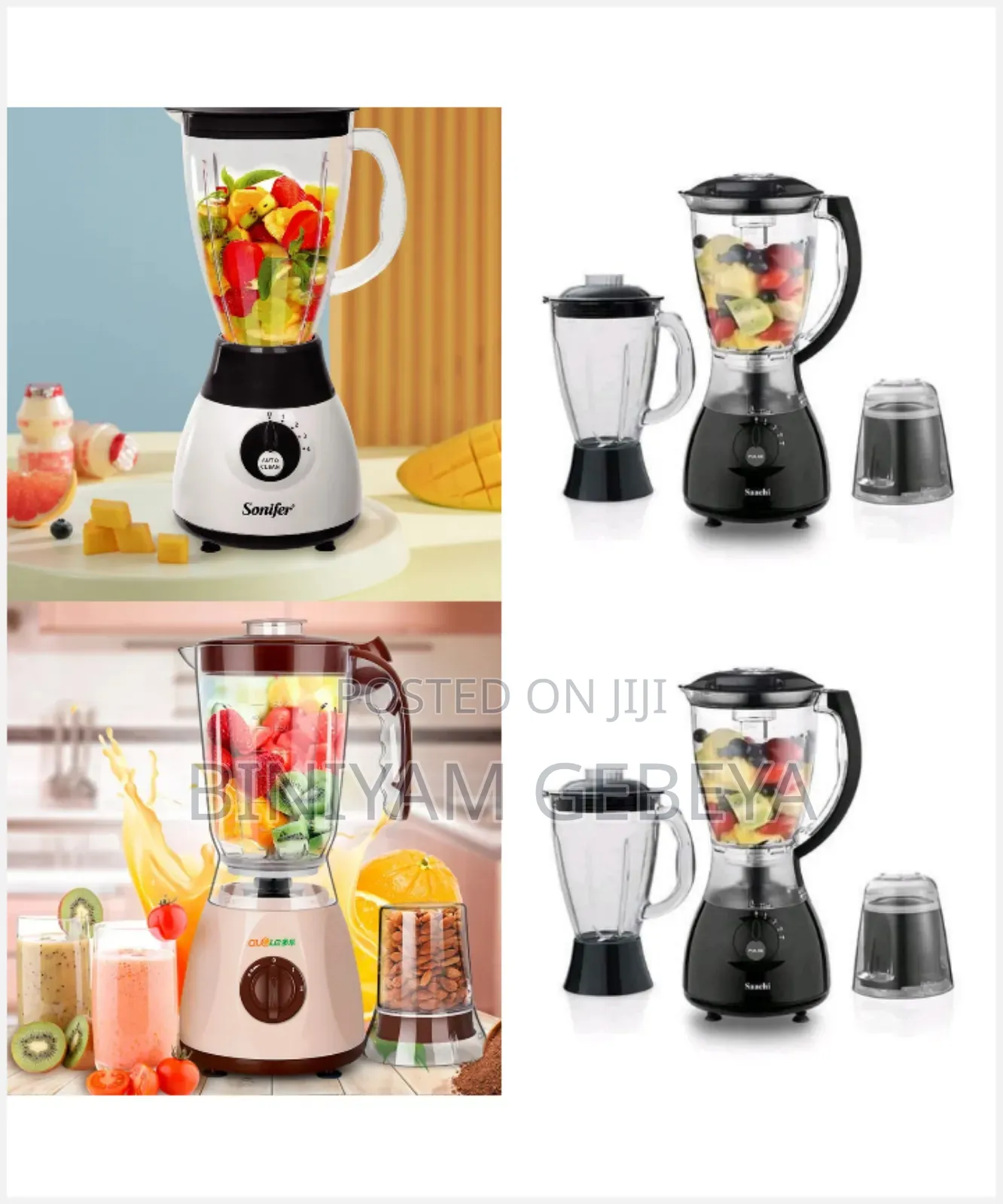 Original New Saachi 3 in 1 Blender,Grinder and Chopper