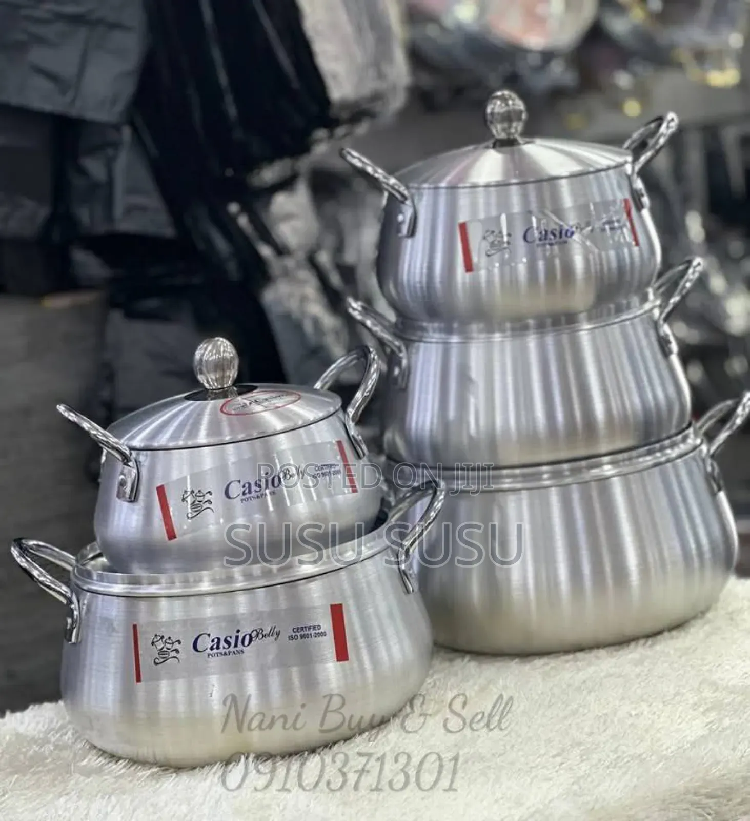 Casio 5 Set Cookware (ካሲዮ 5 ሴት የወጥ ቤት እቃዎች)