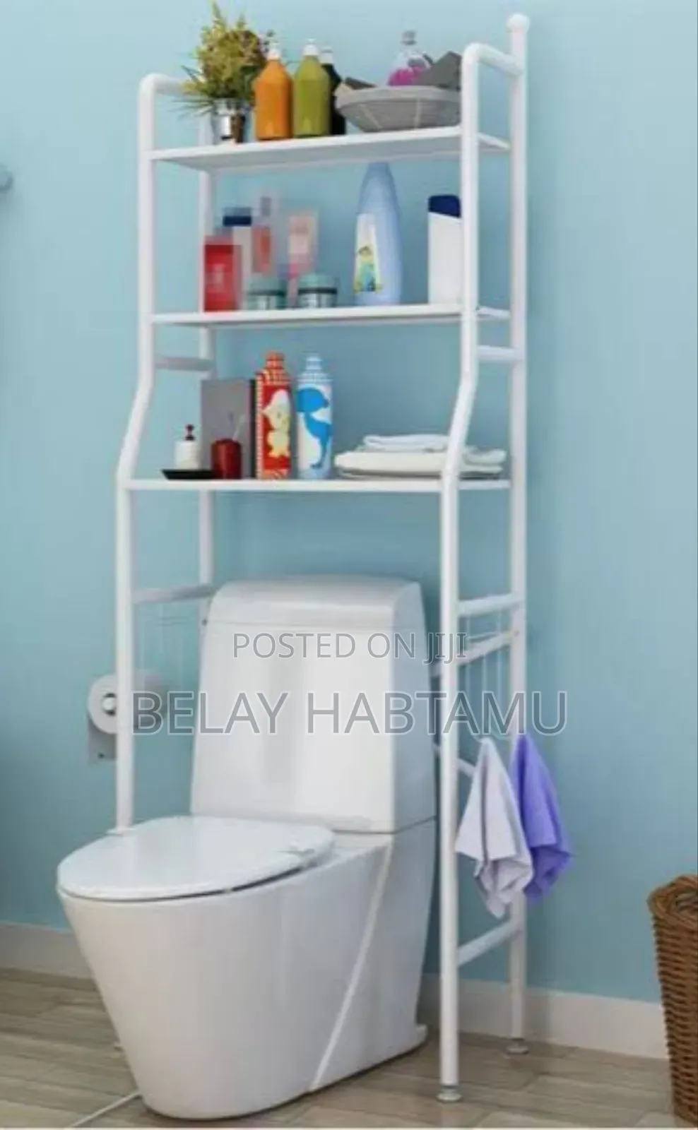 Over Toilet Wc Rack ትልቁ Size ሙሉ በሙሉ ብረት