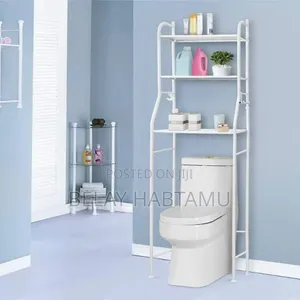 Over Toilet Wc Rack ትልቁ Size ሙሉ በሙሉ ብረት