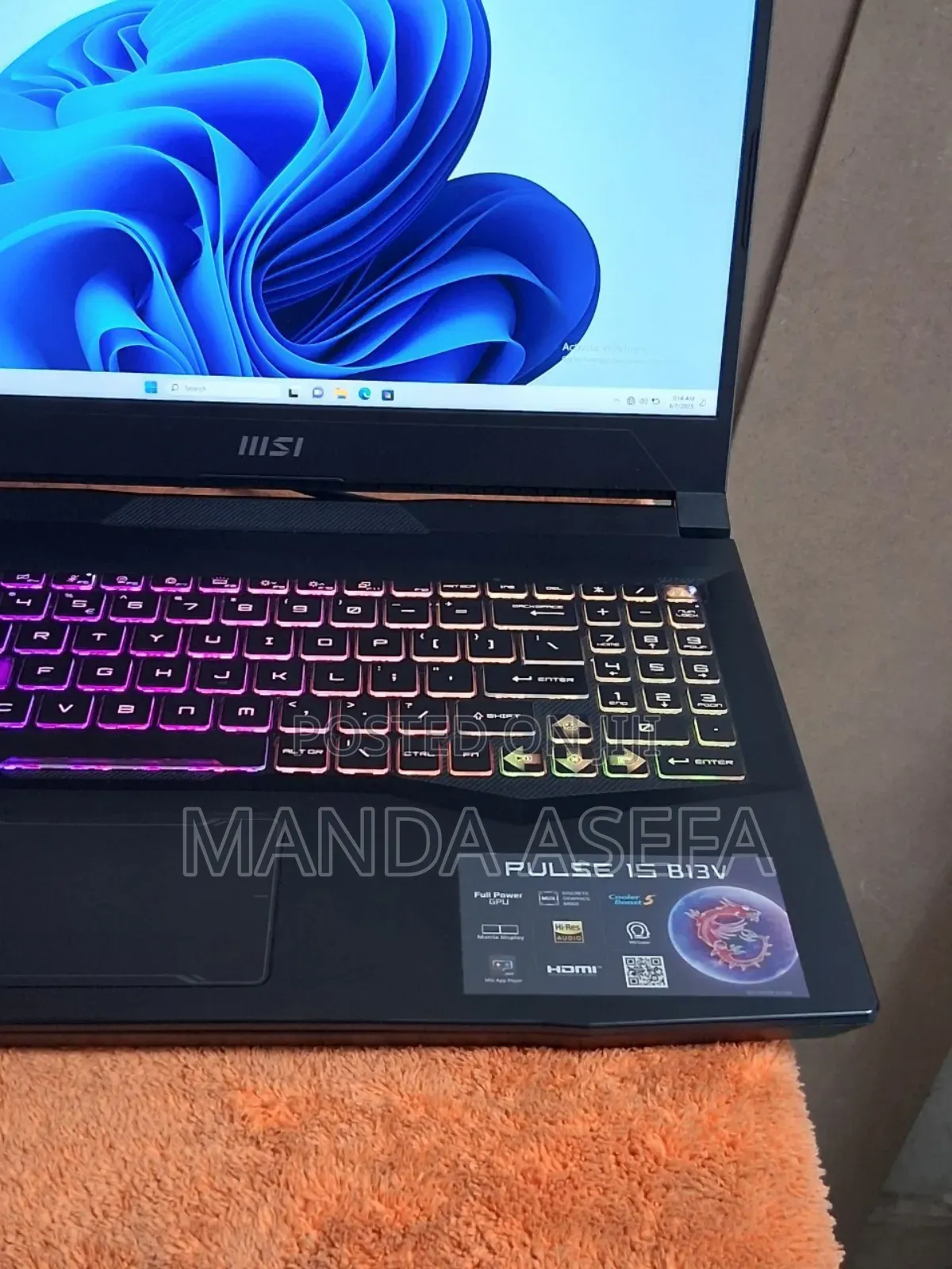 New Laptop MSI 16GB Intel Core I9 SSD 1T